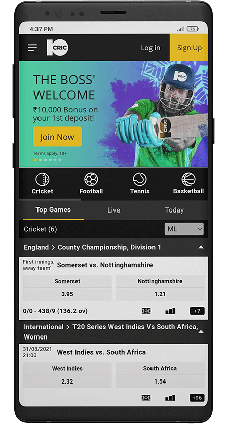 10cric app. Mobile