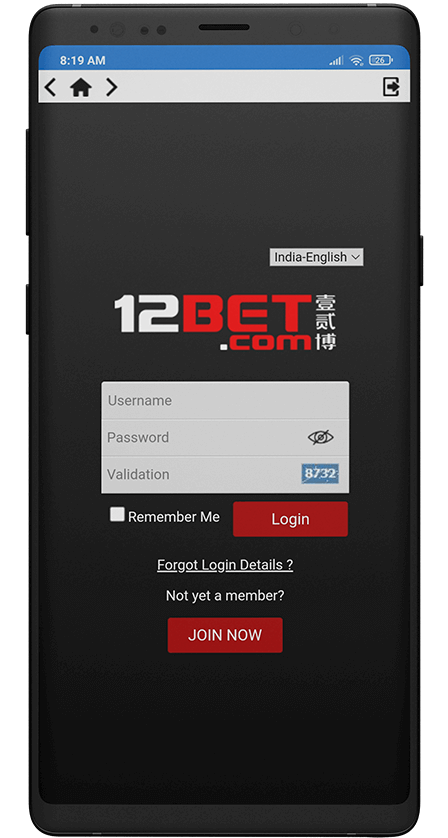 12bet app. Log in