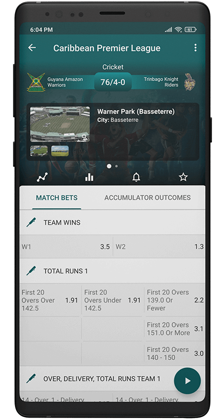 22bet app. betting page