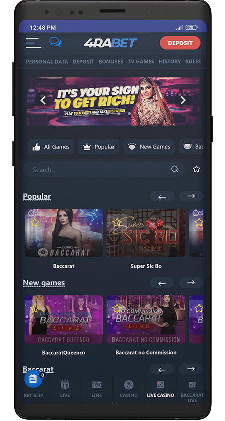 4rabet app. Casino