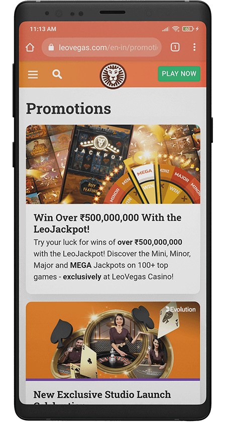 Leovegas app. Promotions