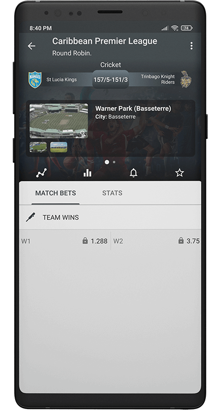 Melbet app. Betting Screen