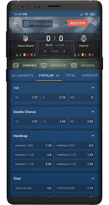 Mostbet app. Sports betting