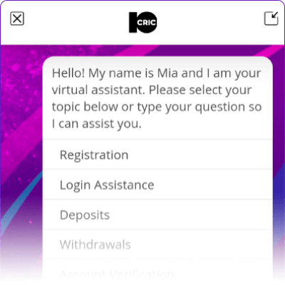 10cric india support