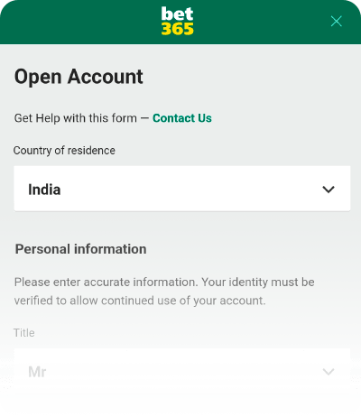 Bet365 Registration