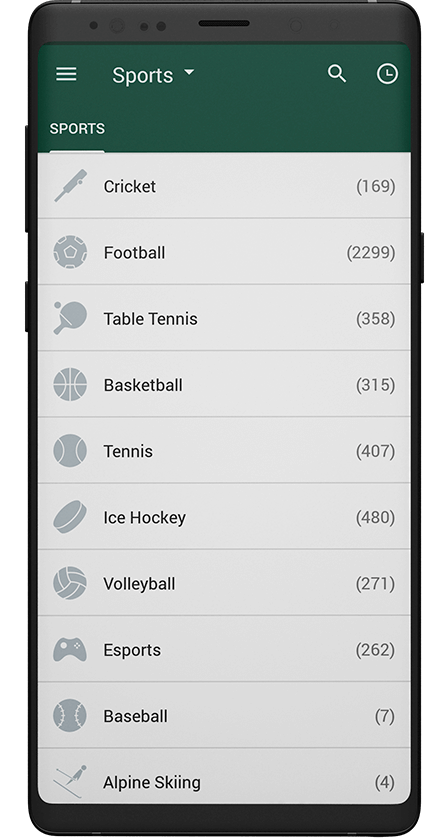 Betwinner sports line