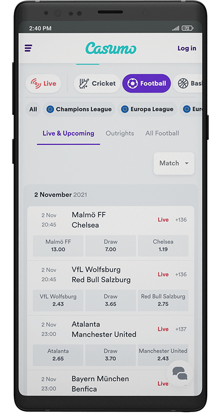Casumo Sports Betting App