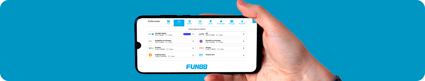 Fun88 Banking Options