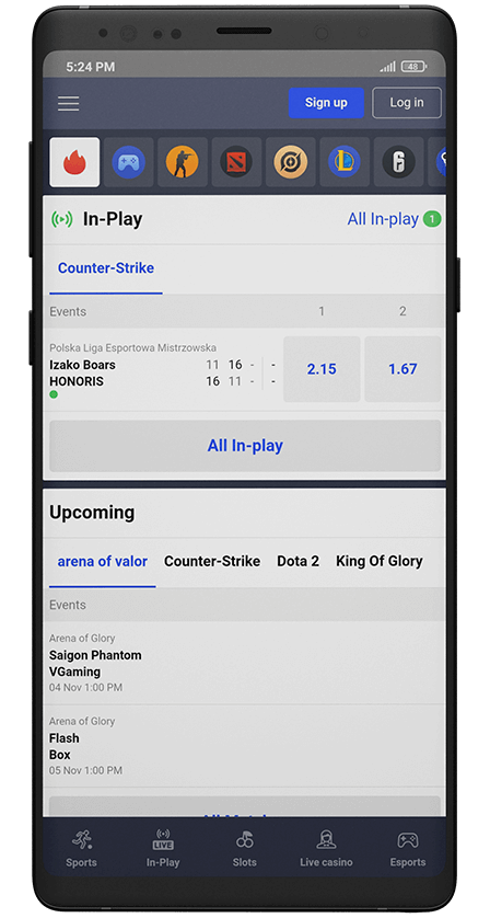 Betmaster app. Esports betting