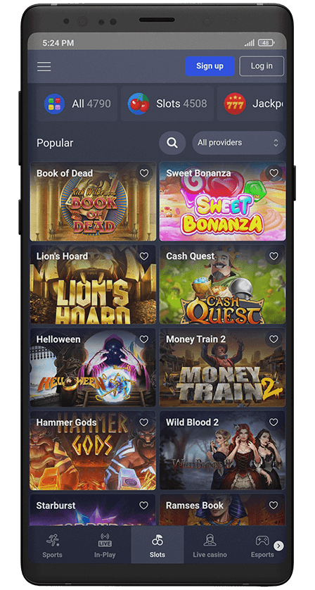 Betmaster app. Casino